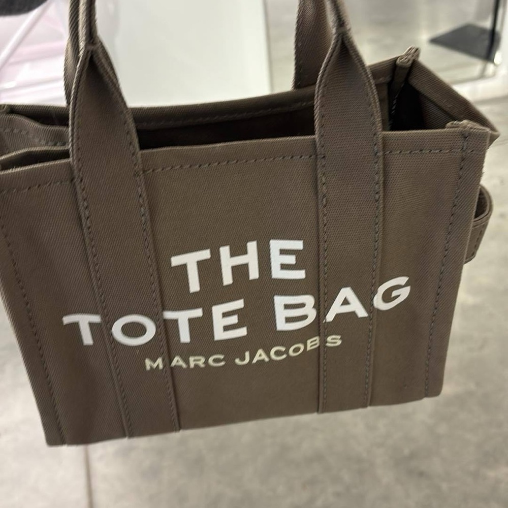 Marc Jacobs Brown Canvas 'The Tote Bag' Mini Tote